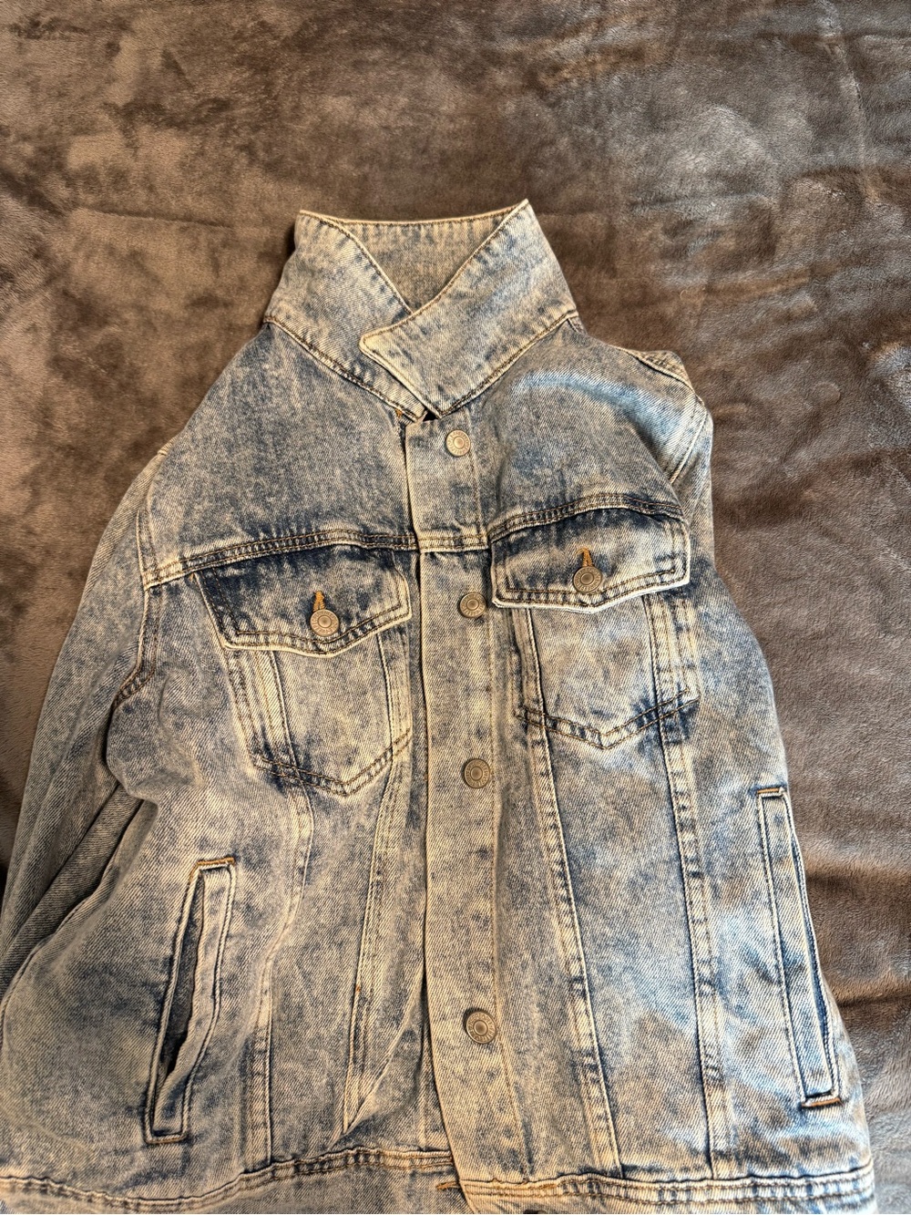 Free People Light Wash Denim Jacket